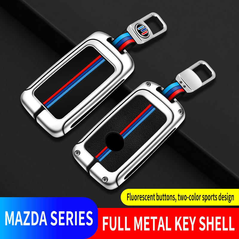 CM000 Zinc Alloy Car Key Cover for Mazda 3 6 CX-5 CX-9 - Protective Key Fob Case